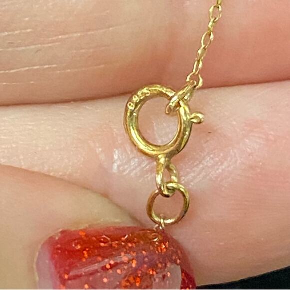 Dainty Cross Pendant Necklace Vermeil 925 Sterling Silver - Picture 4 of 9